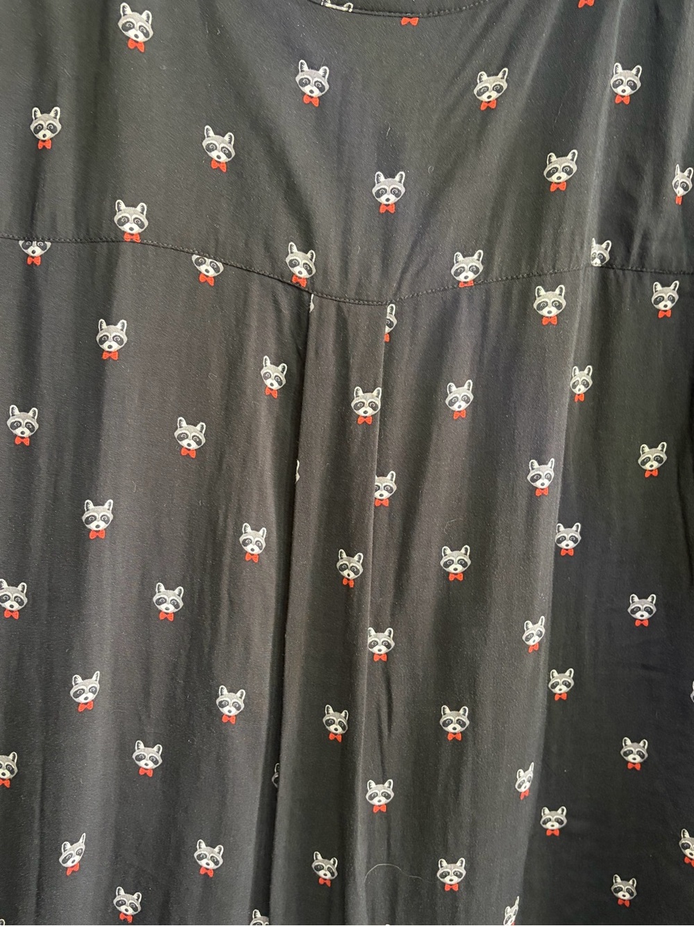 torrid Black Button-Front Shirt with Red & White Motif - Picture 6 of 7
